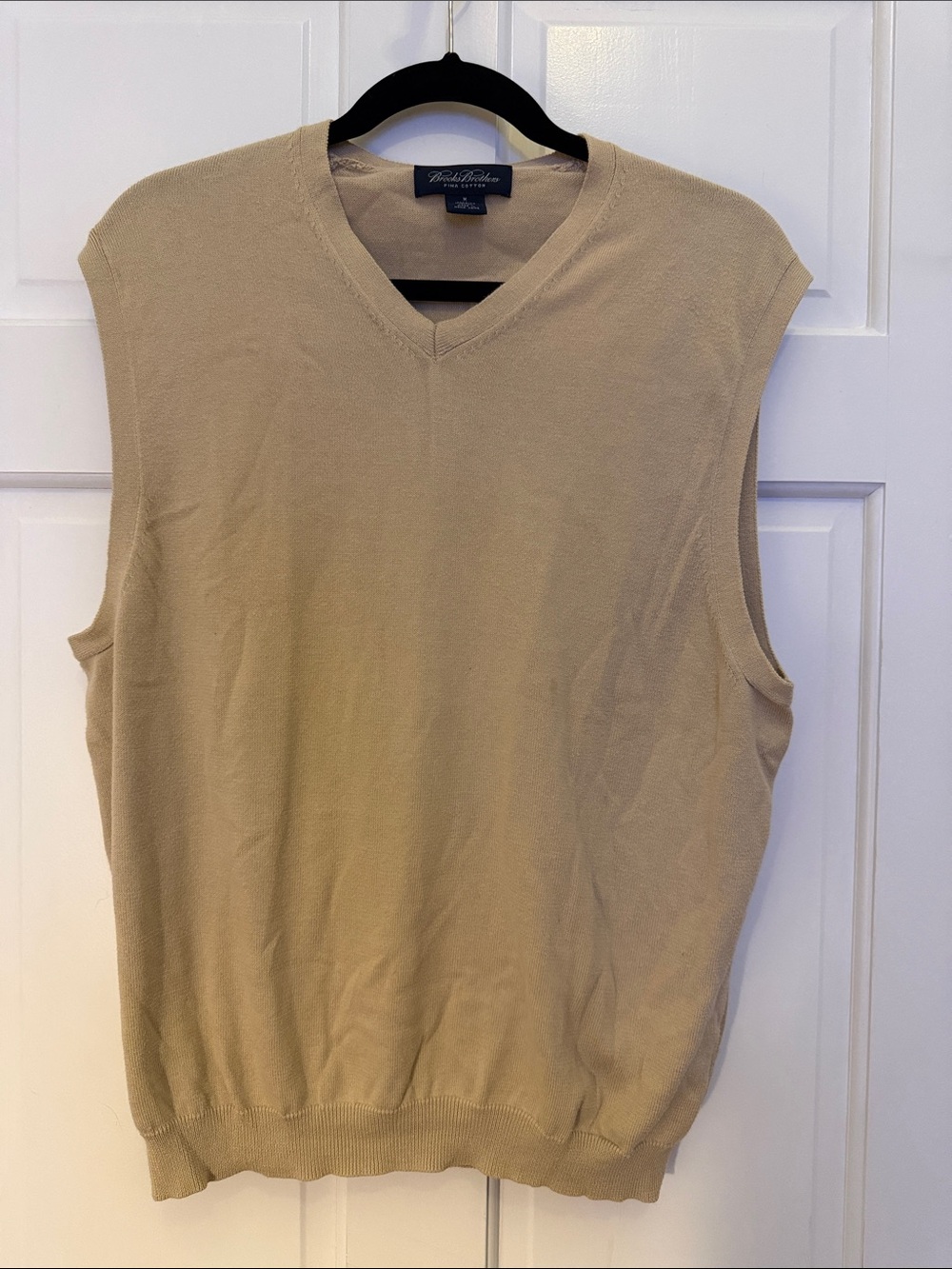 Brooks Brothers Beige V-Neck Sweater Vest